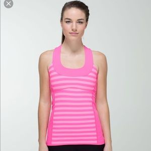 Bright Pink Lululemon Tank. Size 6. GUC.